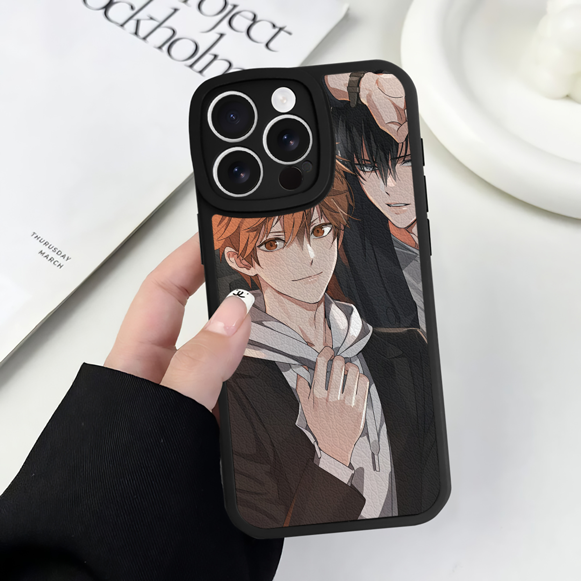 （画像用） ハイキュー!! Haikyu!! 【iPhone 16シリーズ対応】シリコンスマホケース（レザー調） 材質：シリコン